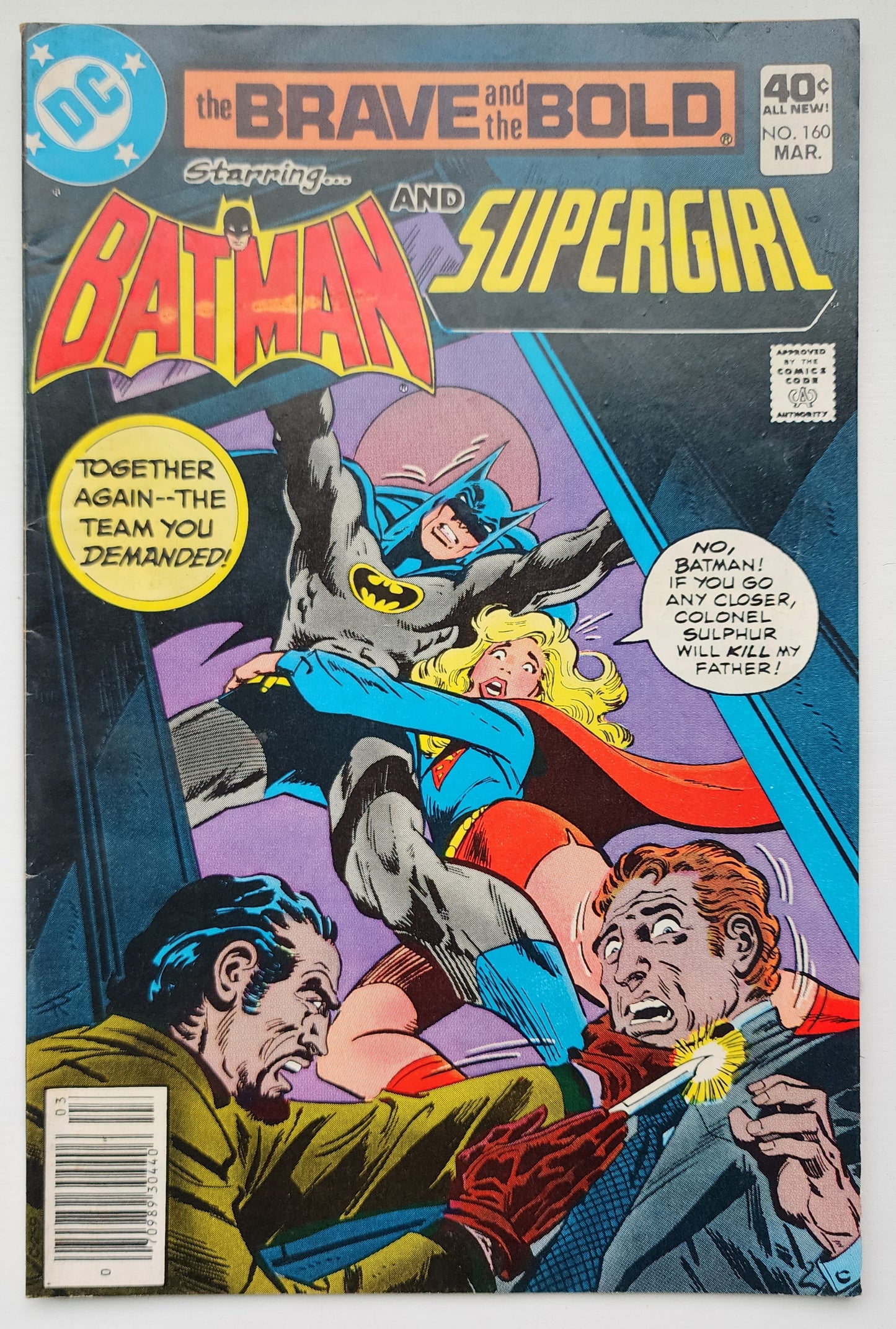 BRAVE AND BOLD #160 BATMAN SUPERGIRL NEWSSTAND 1980 Brave and the Bold DC Comics