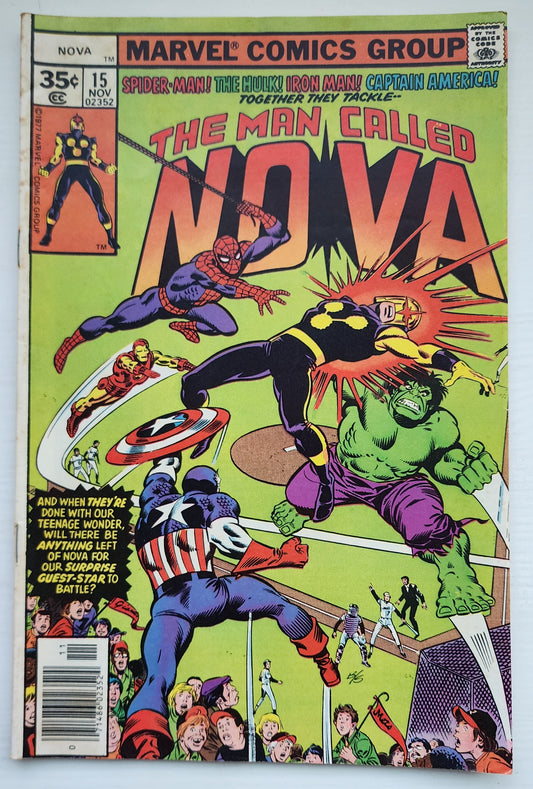 NOVA #15 NEWSSTAND 1977 Nova MARVEL COMICS