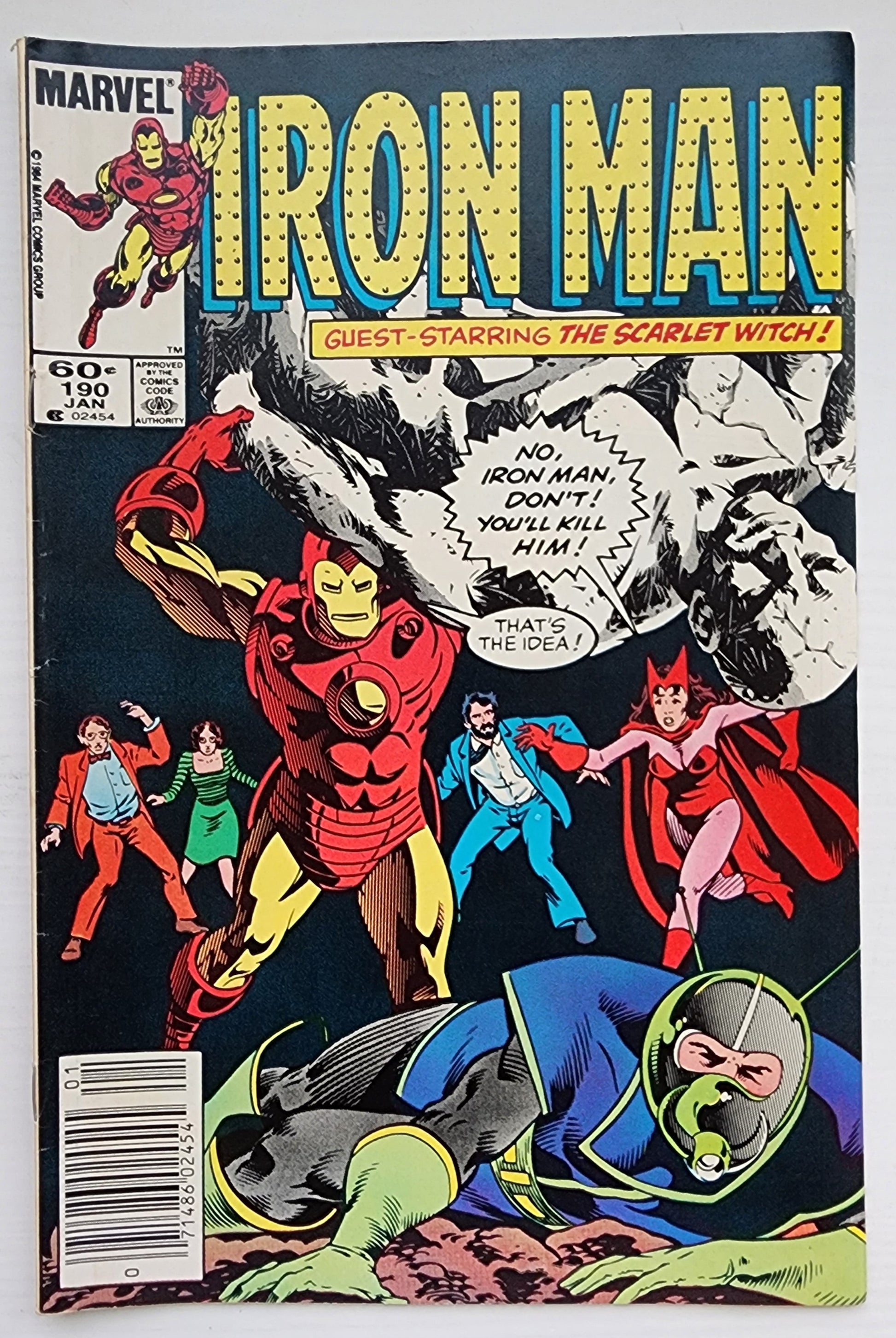 IRON MAN #190 NEWSSTAND 1985 Iron Man MARVEL COMICS