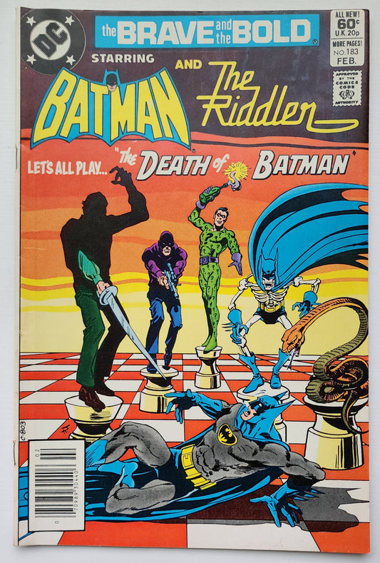 BRAVE AND BOLD #183 BATMAN RIDDLER NEWSSTAND 1982 Brave and the Bold DC Comics