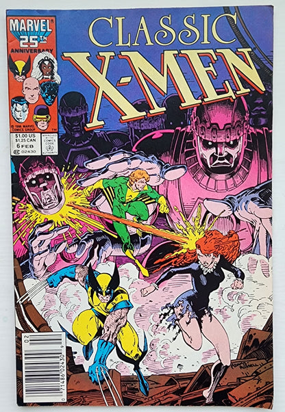 CLASSIC X-MEN #6 NEWSSTAND 1987 Classic X-Men MARVEL COMICS