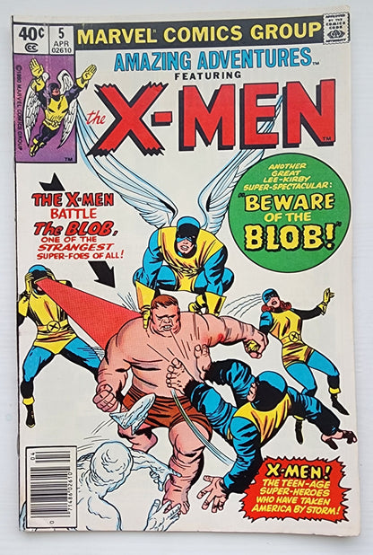 AMAZING ADVENTURES FEATURING X-MEN #5 NEWSSTAND 1980 Amazing Adventures MARVEL COMICS