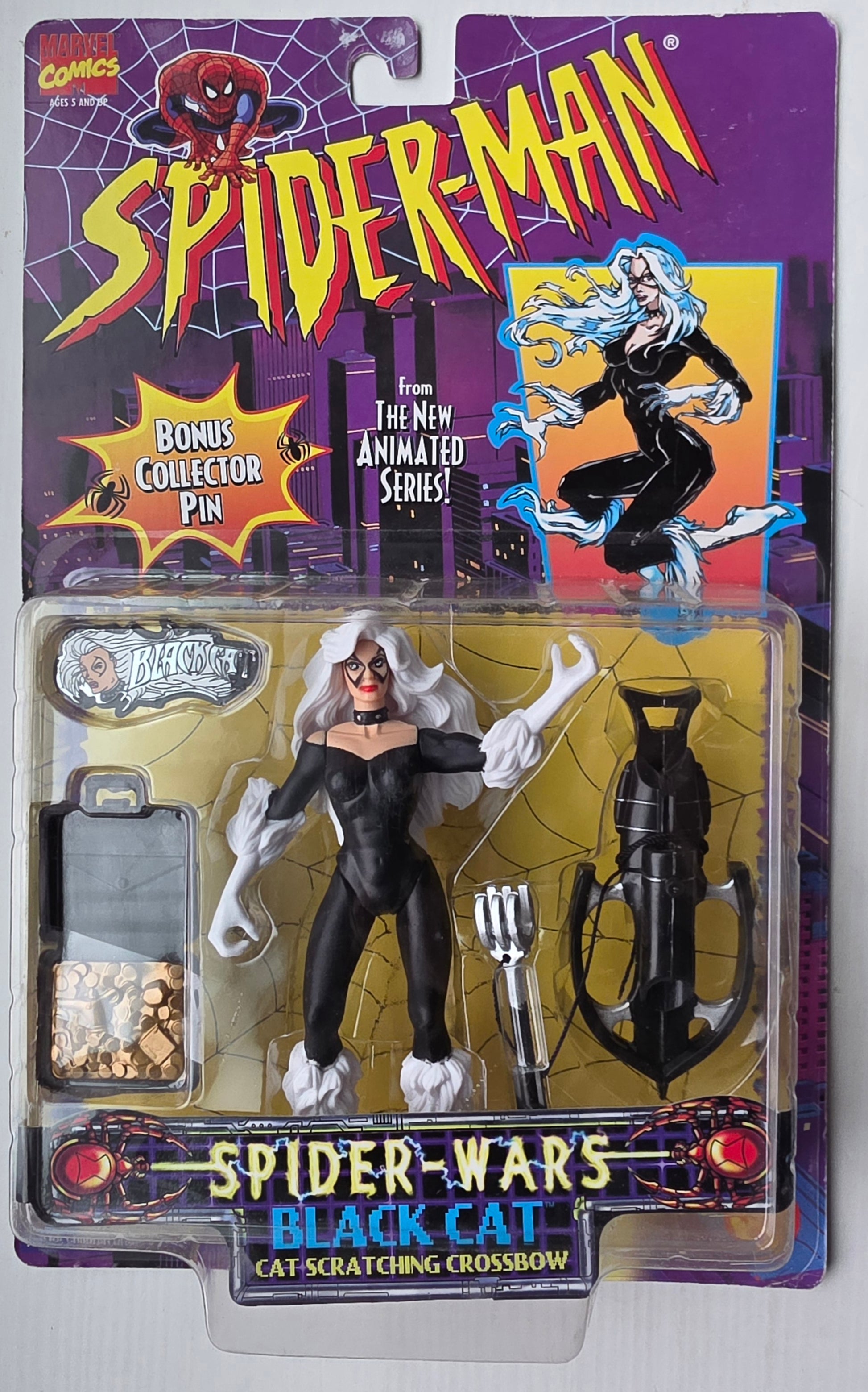 TOY BIZ BLACK CAT SPIDER-MAN ANIMATED SERIES Spider-Man Toy Biz