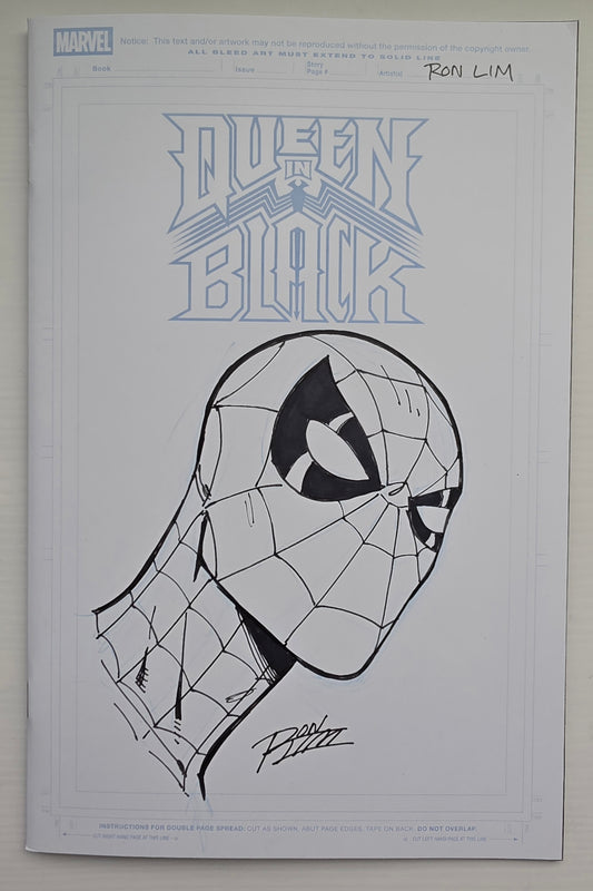 KING IN BLACK #1 SPIDER-MAN SKETCH BY RON LIM MARVEL COMICS