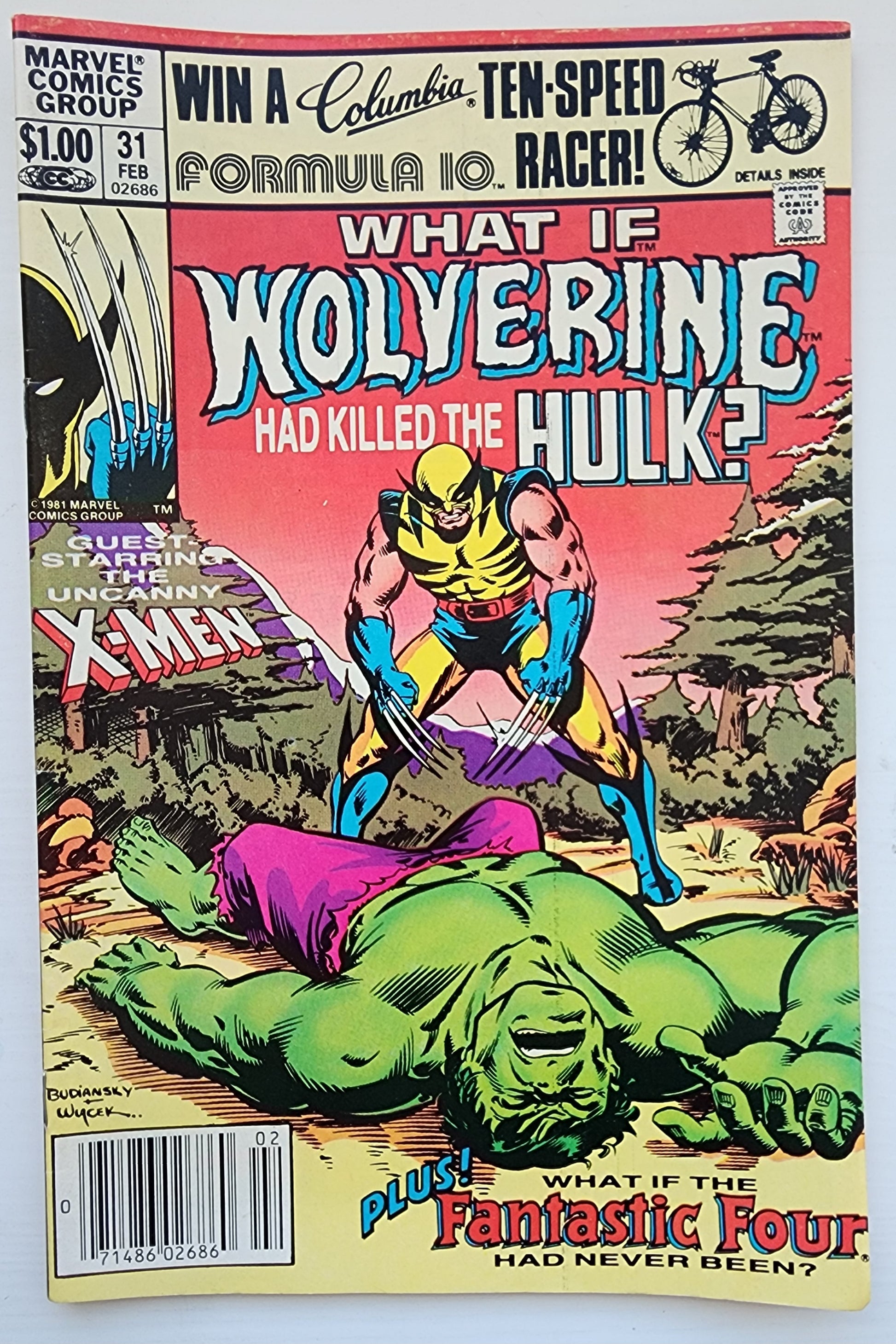 WHAT IF #31 WOLVERINE KILLED HULK NEWSSTAND 1982 What If MARVEL COMICS