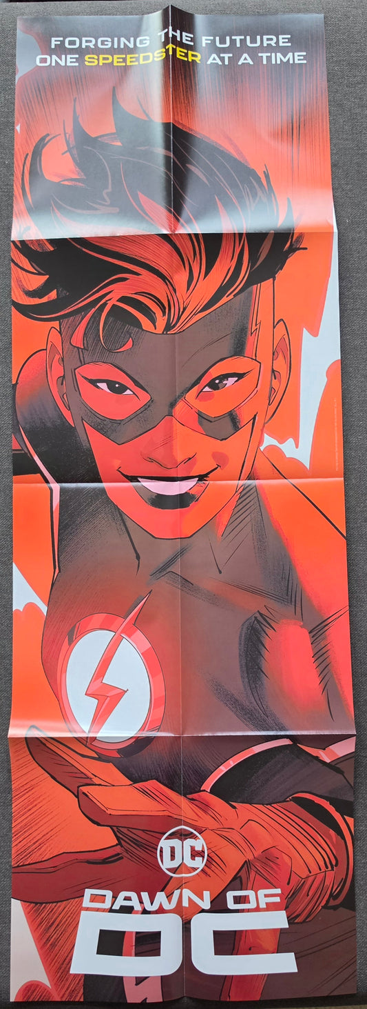 DAWN OF DC FLASH AVERY HO FOLDED PROMOTIONAL POSTER Shazam DC COMICS