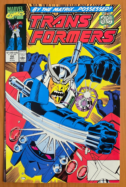 TRANSFORMERS #66 1990 Transformers MARVEL COMICS