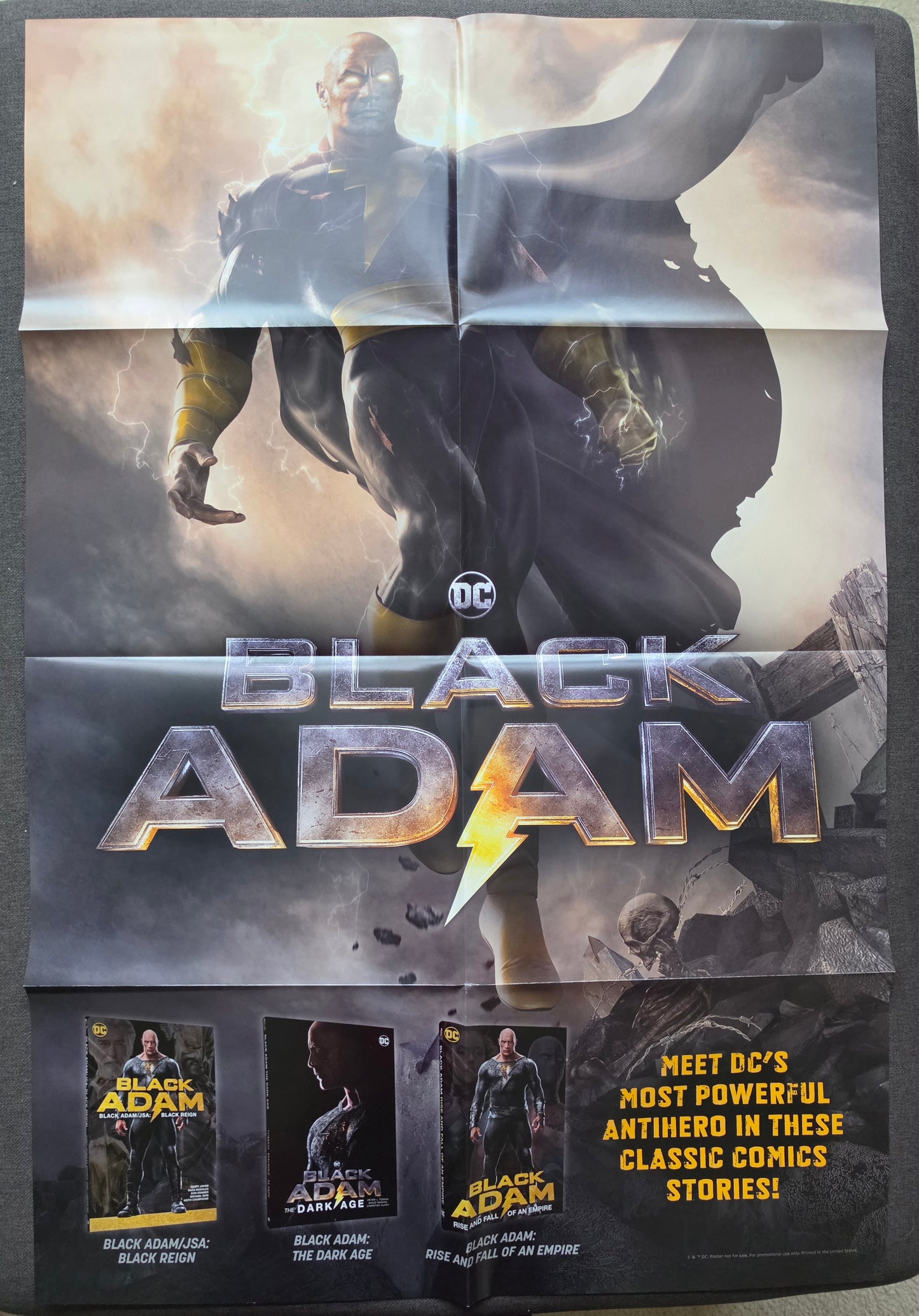 BLACK ADAM FOLDED PROMOTIONAL POSTER