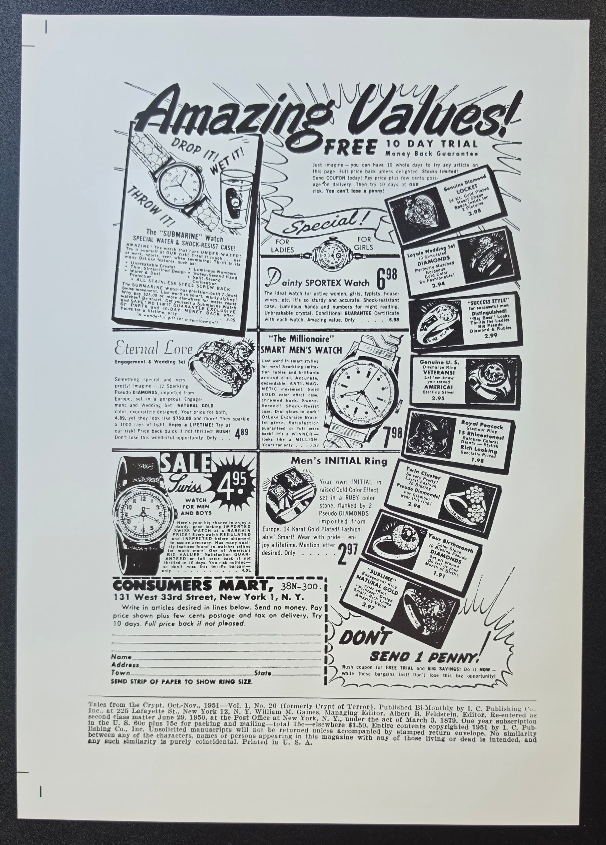 EC COMICS TALES FROM THE CRYPT #26 PRINT EC Comics EC Comics