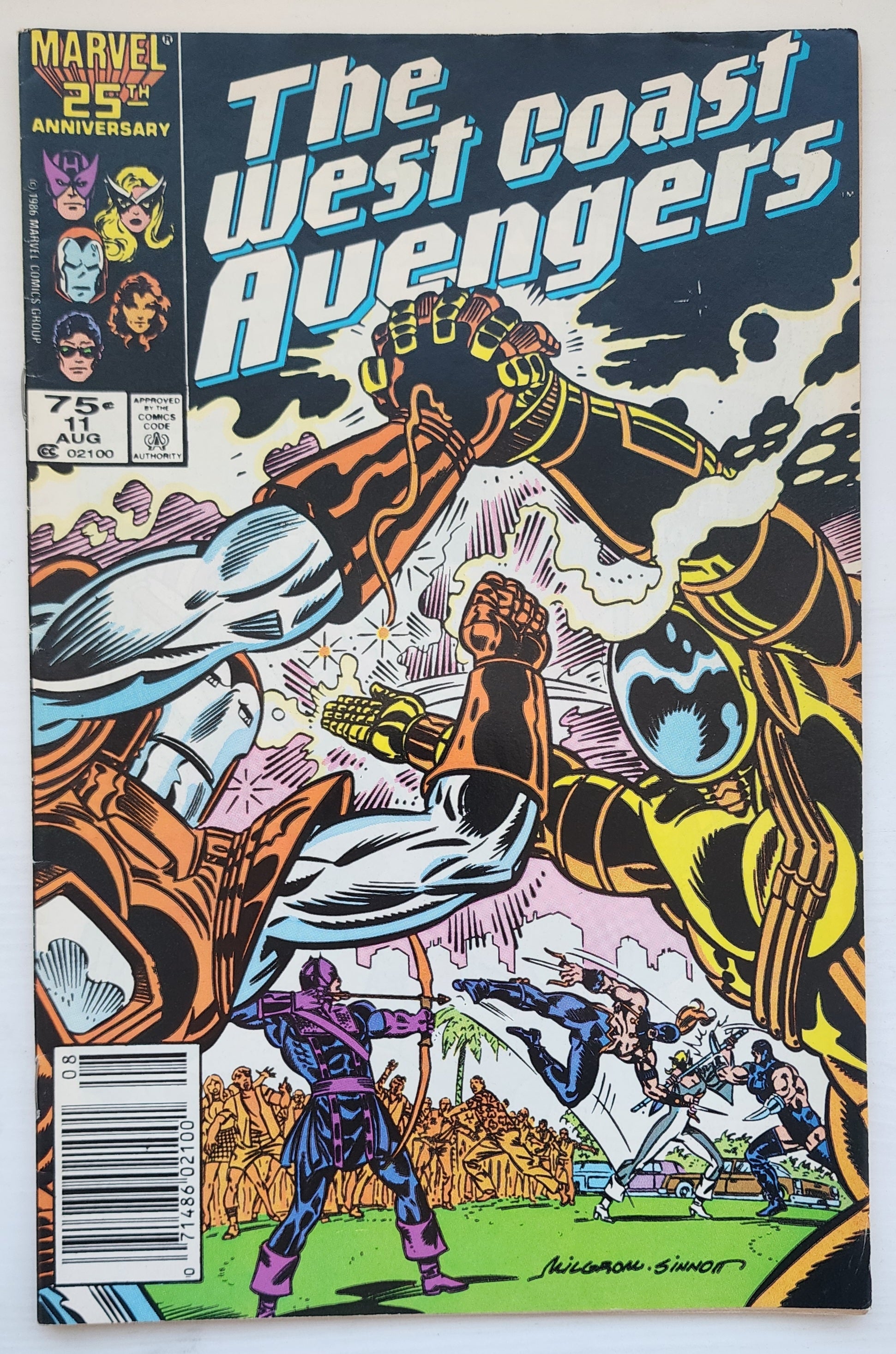 WEST COAST AVENGERS #11 NEWSSTAND 1986 West Coast Avengers MARVEL COMICS