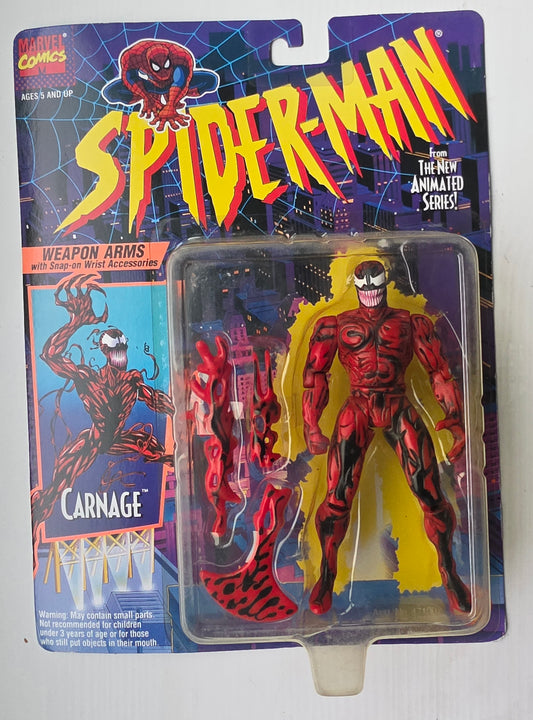 TOY BIZ CARNAGE SPIDER-MAN ANIMATED SERIES Spider-Man Toy Biz