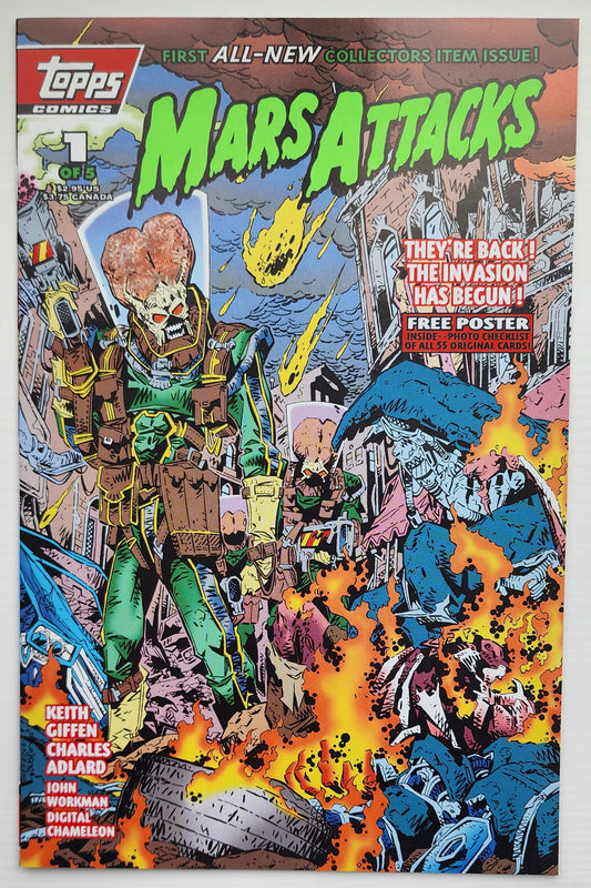 MARS ATTACKS #1 1995 Mars Attacks TOPPS