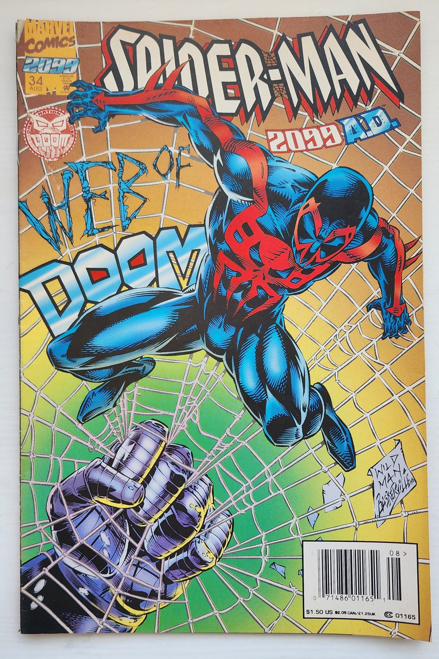SPIDER-MAN 2099 #34 NEWSSTAND 1995 Spider-Man 2099 MARVEL COMICS