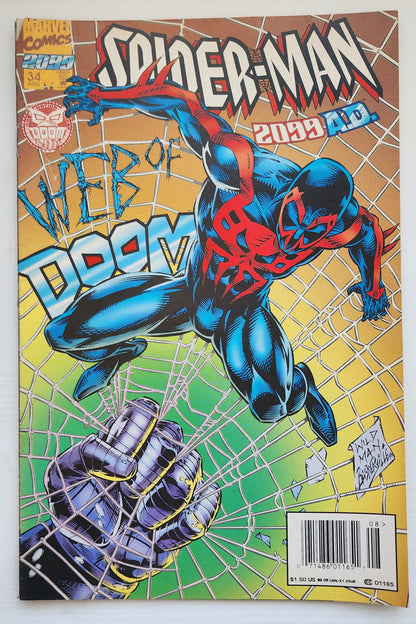 SPIDER-MAN 2099 #34 NEWSSTAND 1995 Spider-Man 2099 MARVEL COMICS