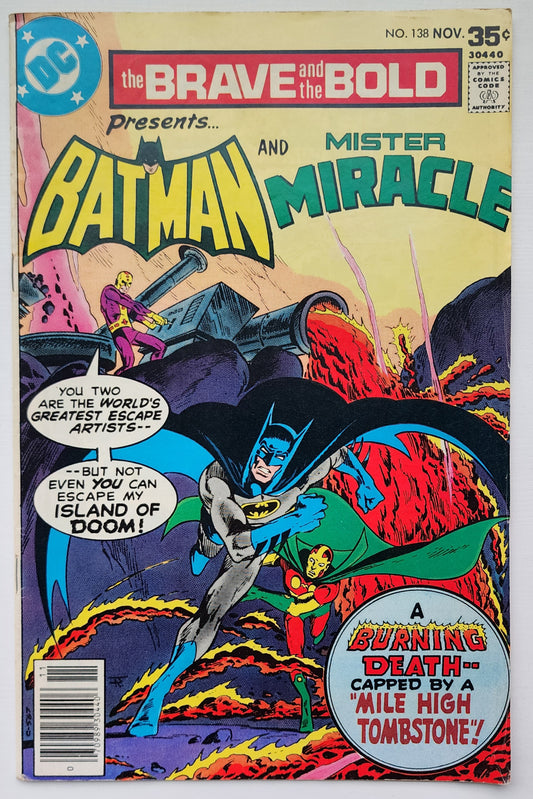 BRAVE AND BOLD #138 BATMAN MISTER MIRACLE NEWSSTAND 1977 Brave and the Bold DC Comics