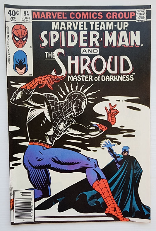 MARVEL TEAM-UP #94 SPIDER-MAN SHROUD NEWSSTAND 1980 Marvel Team-Up MARVEL COMICS