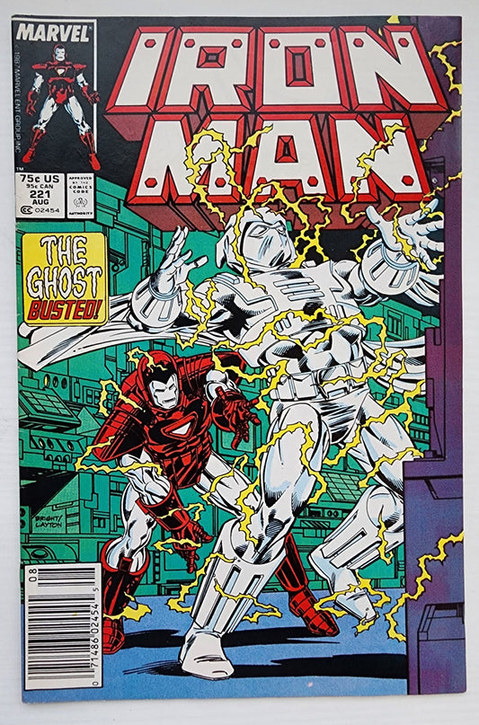 IRON MAN #221 NEWSSTAND 1987 Iron Man MARVEL COMICS