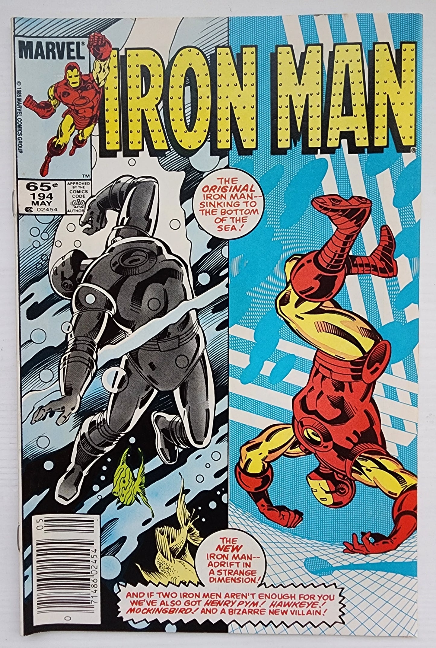 IRON MAN #194 NEWSSTAND 1985 Iron Man MARVEL COMICS