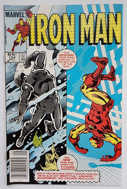IRON MAN #194 NEWSSTAND 1985 Iron Man MARVEL COMICS