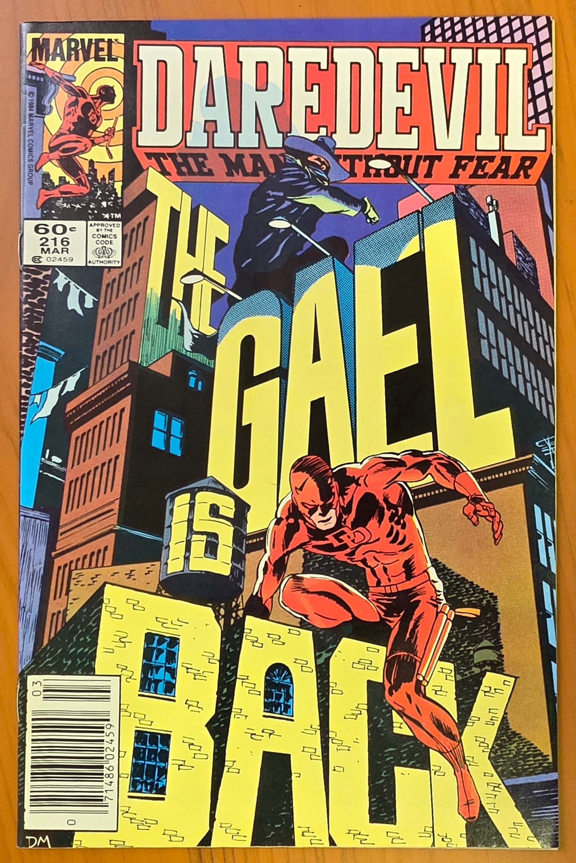 DAREDEVIL #216 1985 NEWSSTAND Daredevil MARVEL COMICS