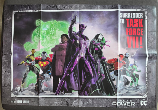 ABSOLUTE POWER TASK FORCE VII FOLDED PROMOTIONAL POSTER Batman DC COMICS