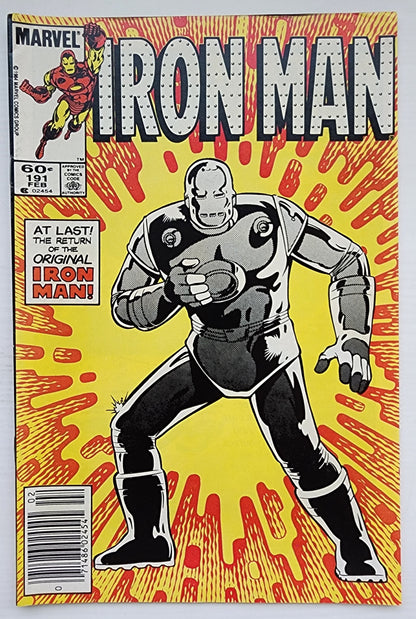 IRON MAN #191 NEWSSTAND 1985 Iron Man MARVEL COMICS