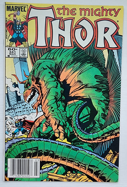 THOR #341 NEWSSTAND 1984 Thor MARVEL COMICS