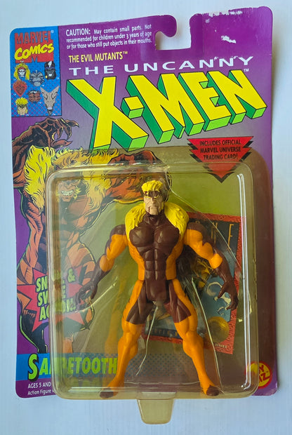 TOY BIZ UNCANNY SABRETOOTH SNARL SWIPE 1993 X-Men Toy Biz