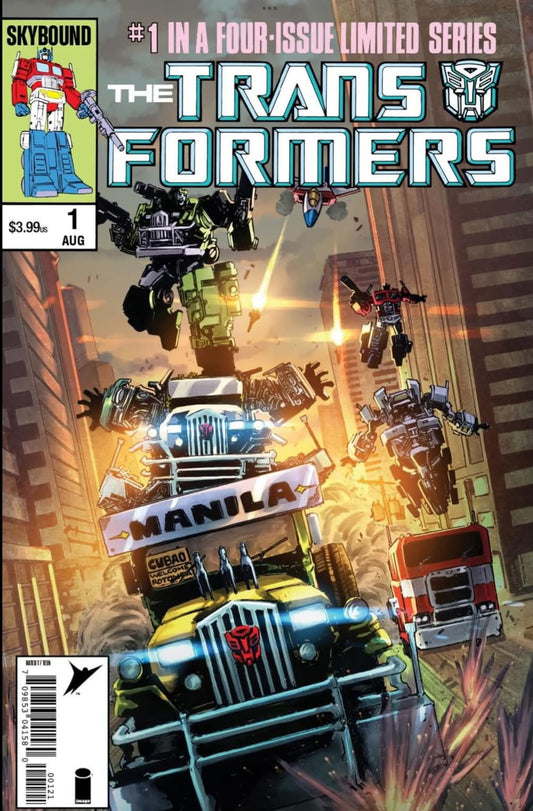 TRANSFORMERS #1 40TH ANNIVERSARY EDITION SUPERMANILA COMIC CON JEEPNEY EXCLUSIVE RANDAL SANTOS ESPINO VARIANT 2024 Transformers IMAGE COMICS