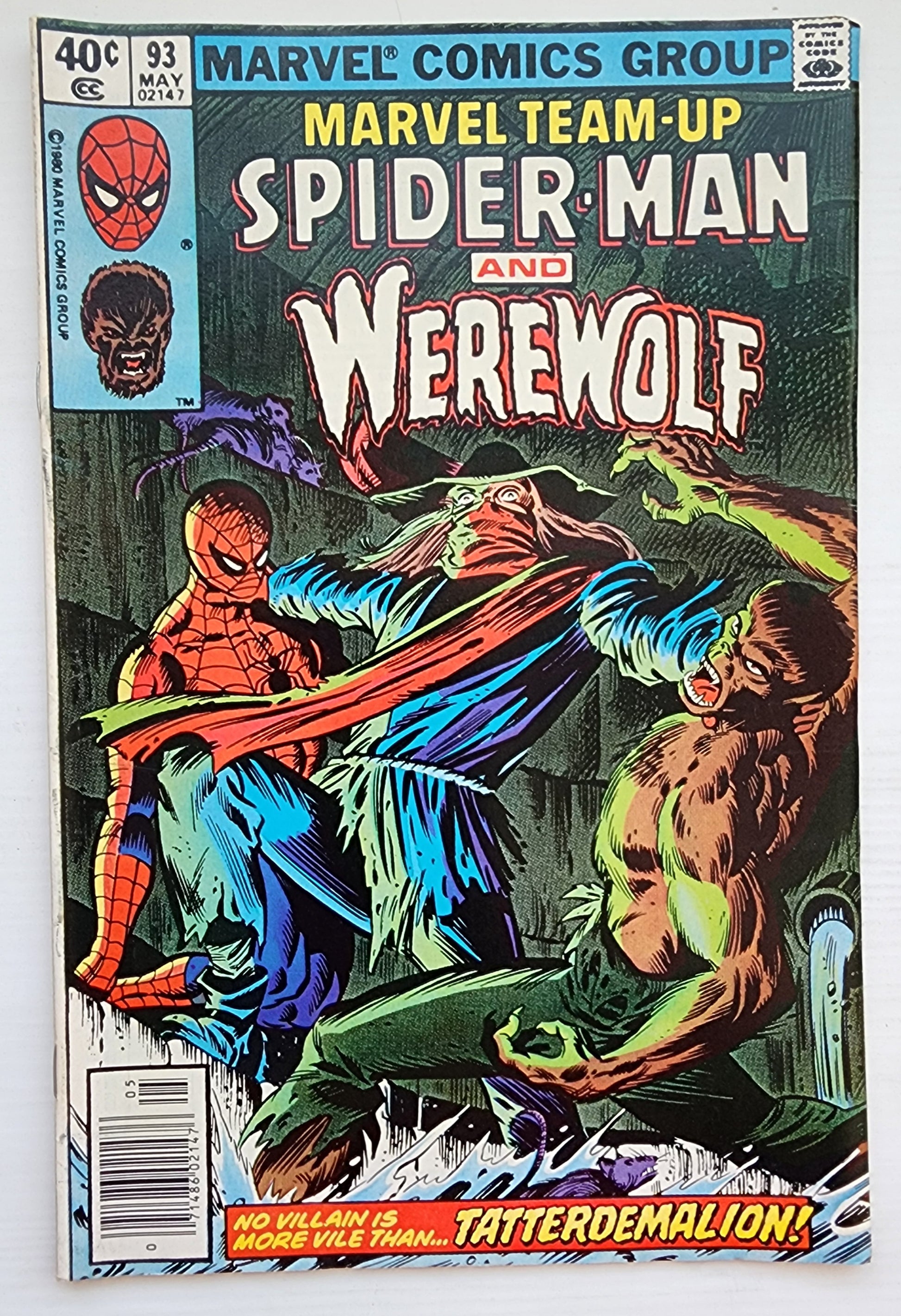 MARVEL TEAM-UP #93 SPIDER-MAN HAWKEYE NEWSSTAND 1980 Marvel Team-Up MARVEL COMICS