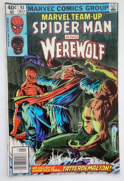 MARVEL TEAM-UP #93 SPIDER-MAN HAWKEYE NEWSSTAND 1980 Marvel Team-Up MARVEL COMICS