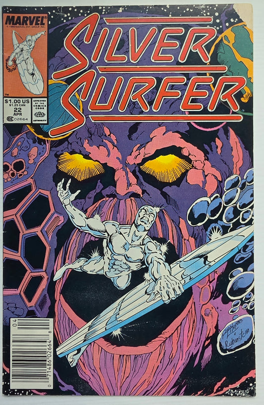 SILVER SURFER #22 1989 NEWSSTAND Silver Surfer MARVEL COMICS