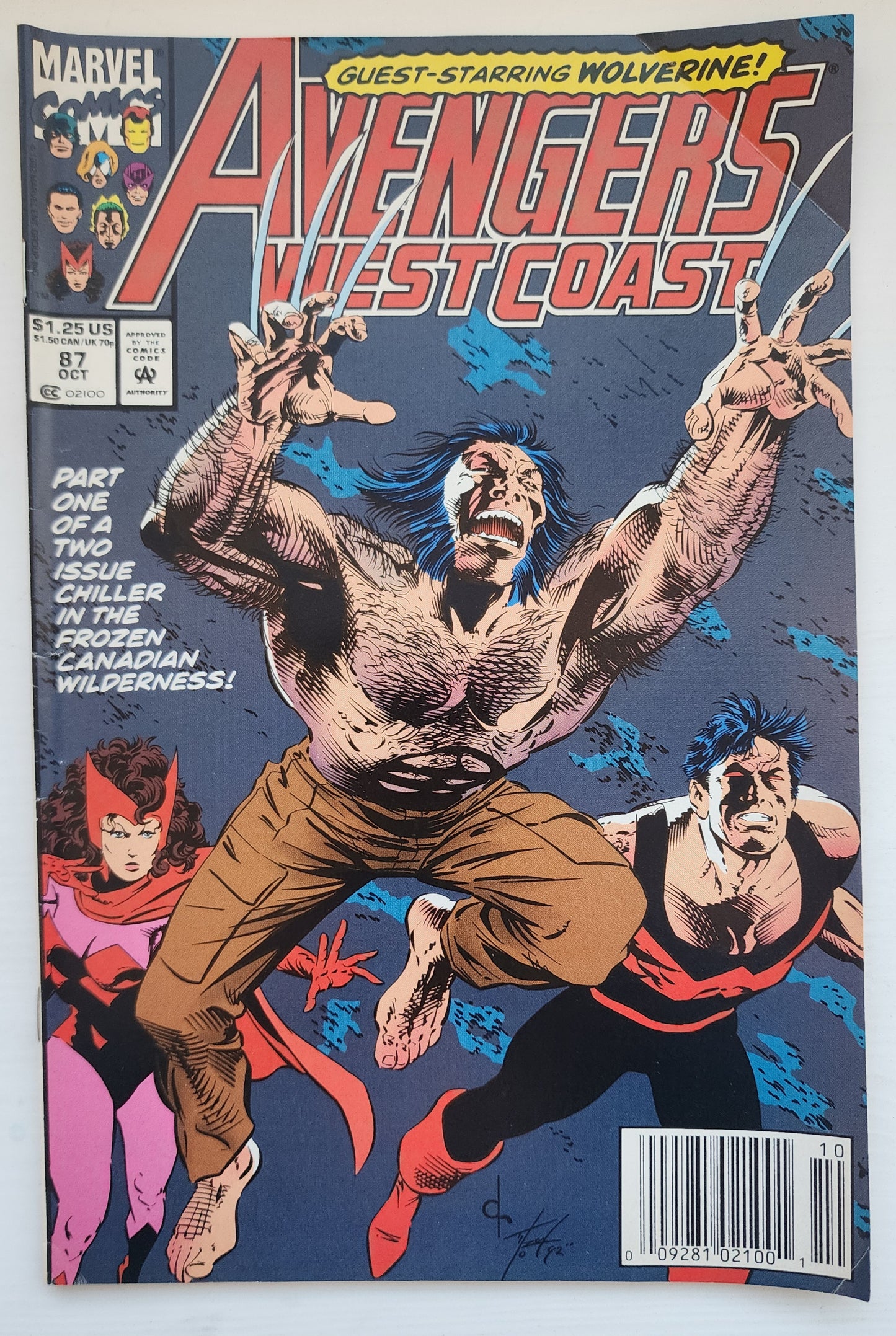 WEST COAST AVENGERS #87 NEWSSTAND 1992 West Coast Avengers MARVEL COMICS