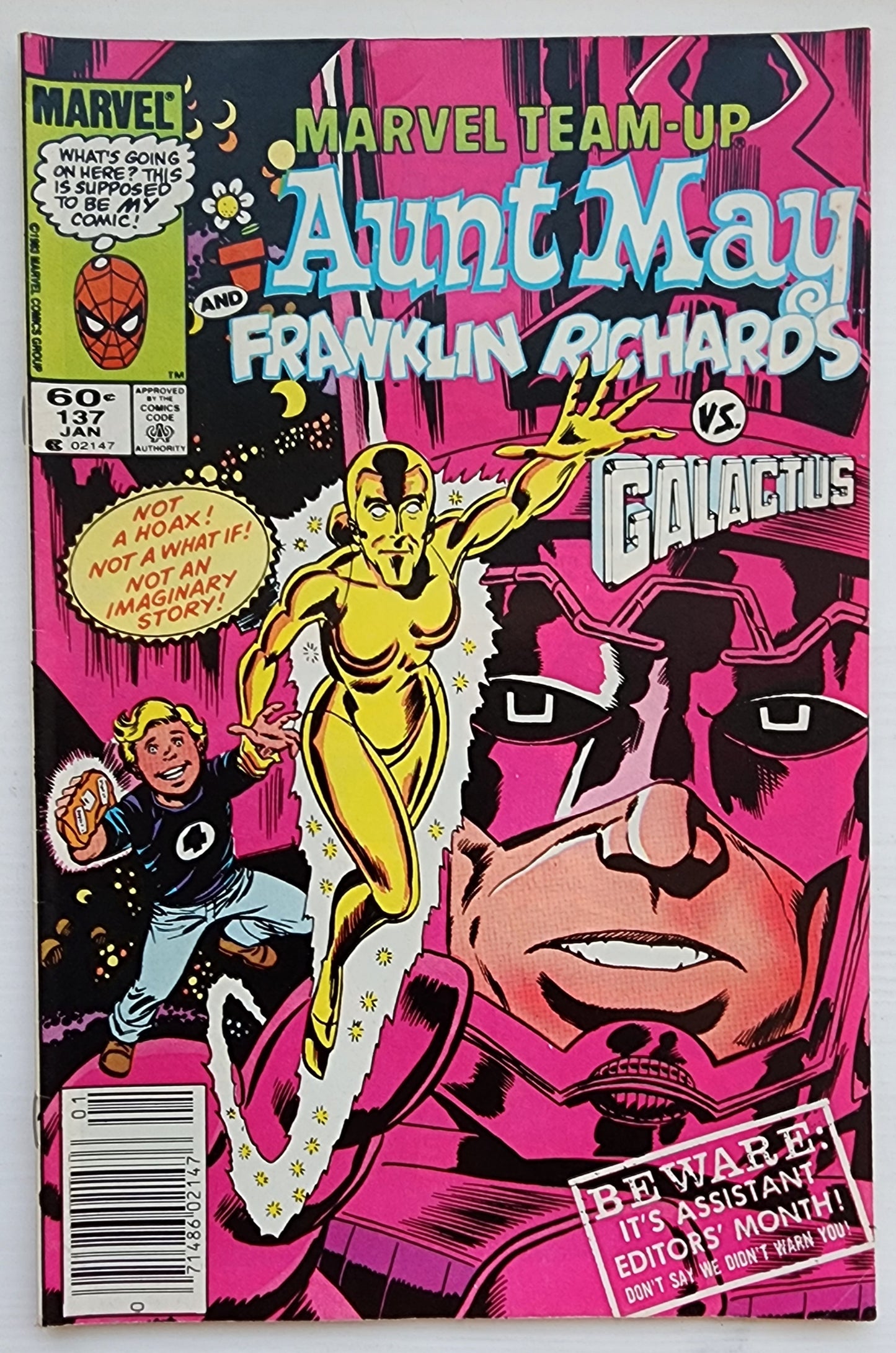 MARVEL TEAM-UP #137 AUNT MAY FRANKLIN RICHARDS NEWSSTAND 1983 Marvel Team-Up MARVEL COMICS