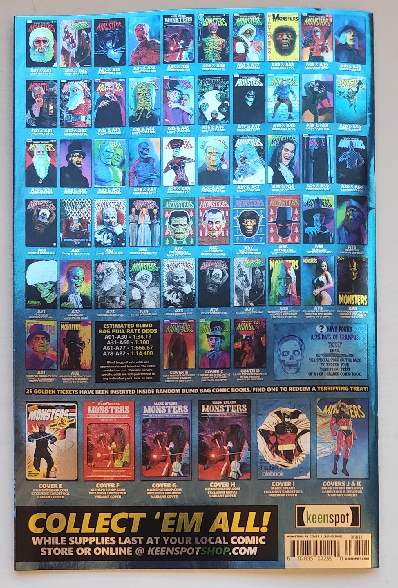 MARK SPEARS MONSTERS #8 BLIND BAG VARIANT A53 FOIL Universal Monsters KEENSPOT ENTERTAINMENT