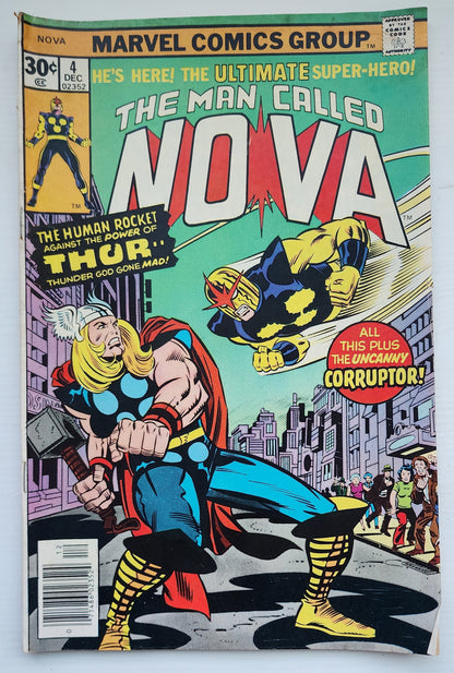 NOVA #4 NEWSSTAND 1976 Nova MARVEL COMICS