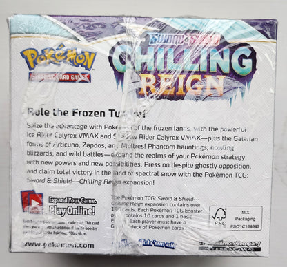 POKEMON TCG SWORD & SHIELD CHILLING REIGN BOOSTER FACTORY SEALED BOX 2022 CARDS POKEMON