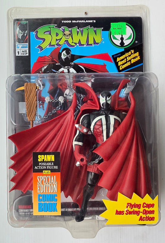 MCFARLANE TOYS SPAWN WITH COMIC BOOK [J01] Spawn Todd Toys