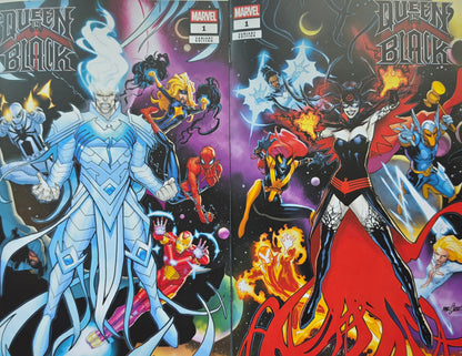 07/29/2026 QUEEN IN BLACK #1 MARQUEZ HELA & KNULL VARIANT SET MARVEL