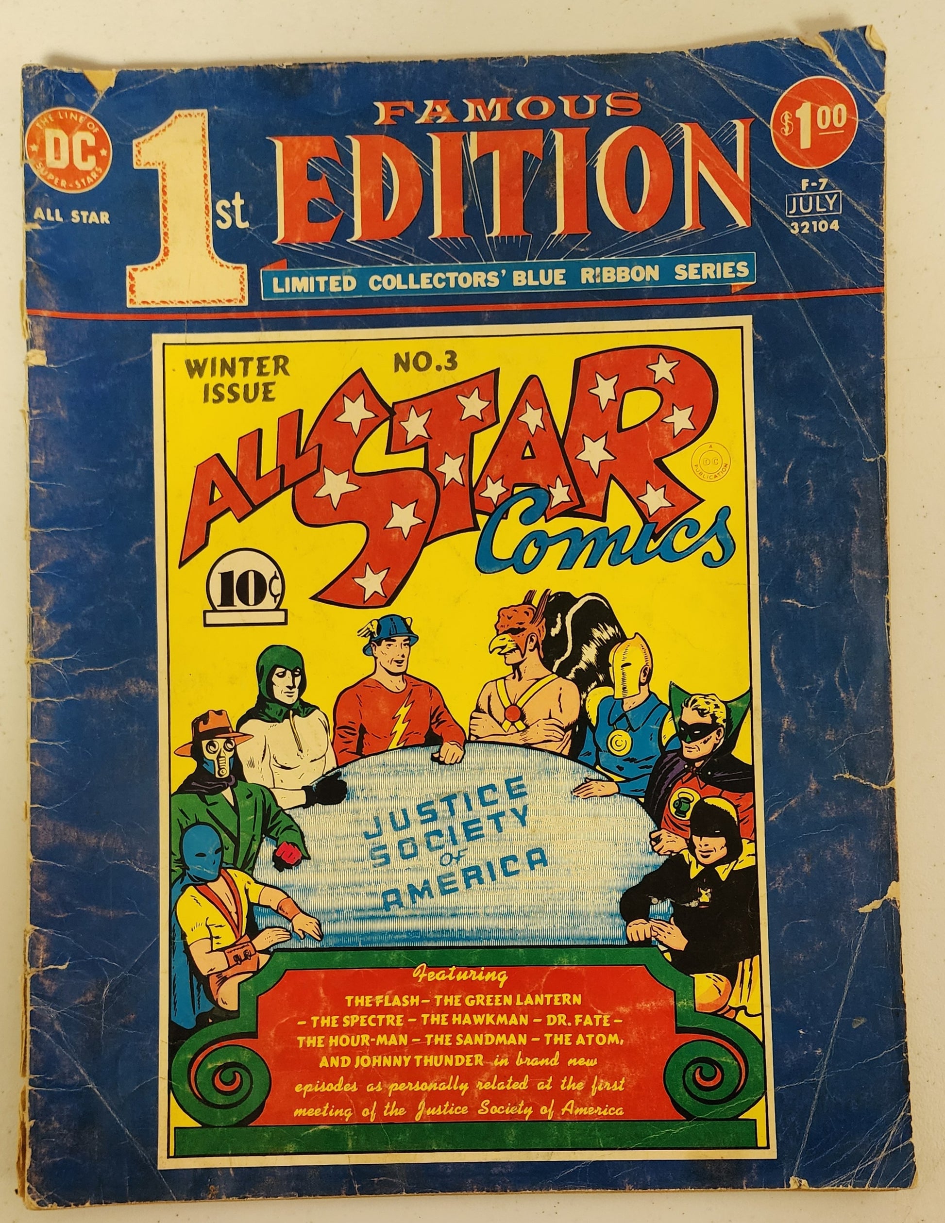 DC FAMOUS FIRST EDITION BLUE RIBBON F-7 ALL STAR COMICS LIMITED COLLECTORS EDITION TREASURY SIZE 1975 Justice League of America DC COMICS