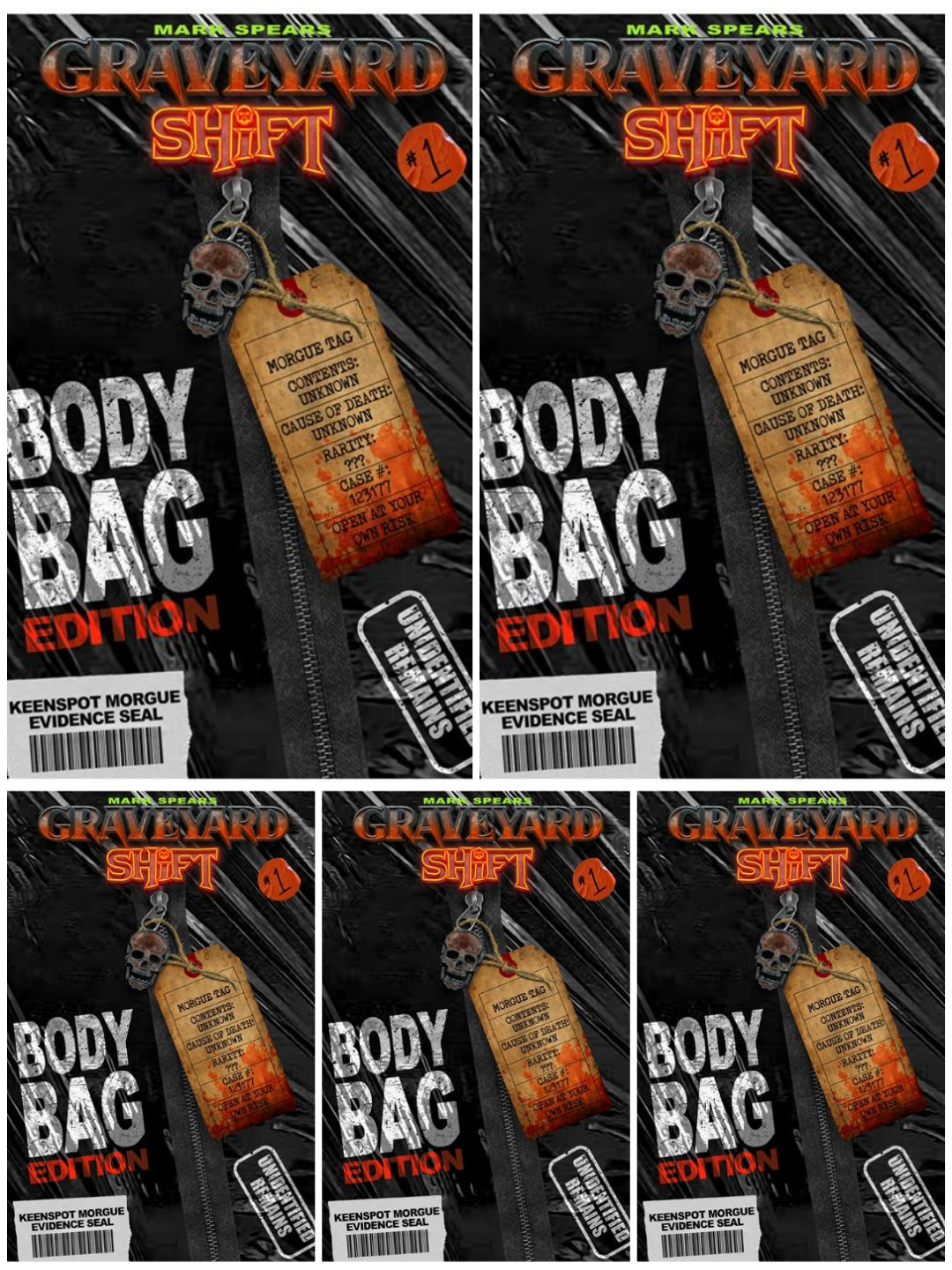09/16/2026 MARK SPEARS GRAVEYARD SHIFT #1 CVR D MARK SPEARS BODY BAG EDITION BLIND BAG WITH BONUS TRADING CARD SET OF 5