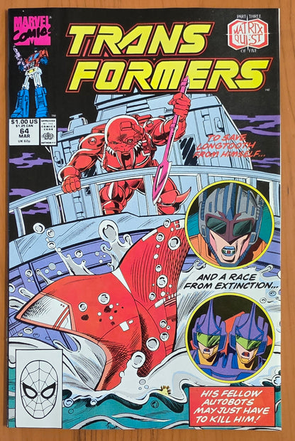 TRANSFORMERS #64 1990 [J02] Transformers MARVEL COMICS