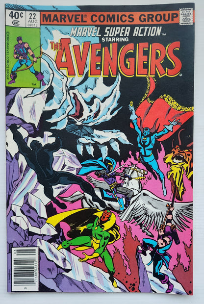 MARVEL SUPER ACTION #22 AVENGERS NEWSSTAND 1980 Marvel Super Action MARVEL COMICS