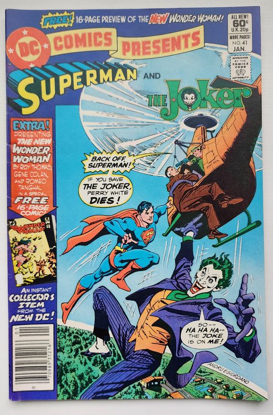 DC COMICS PRESENTS #41 SUPERMAN JOKER 1981 NEWSSTAND DC Comics Presents DC Comics