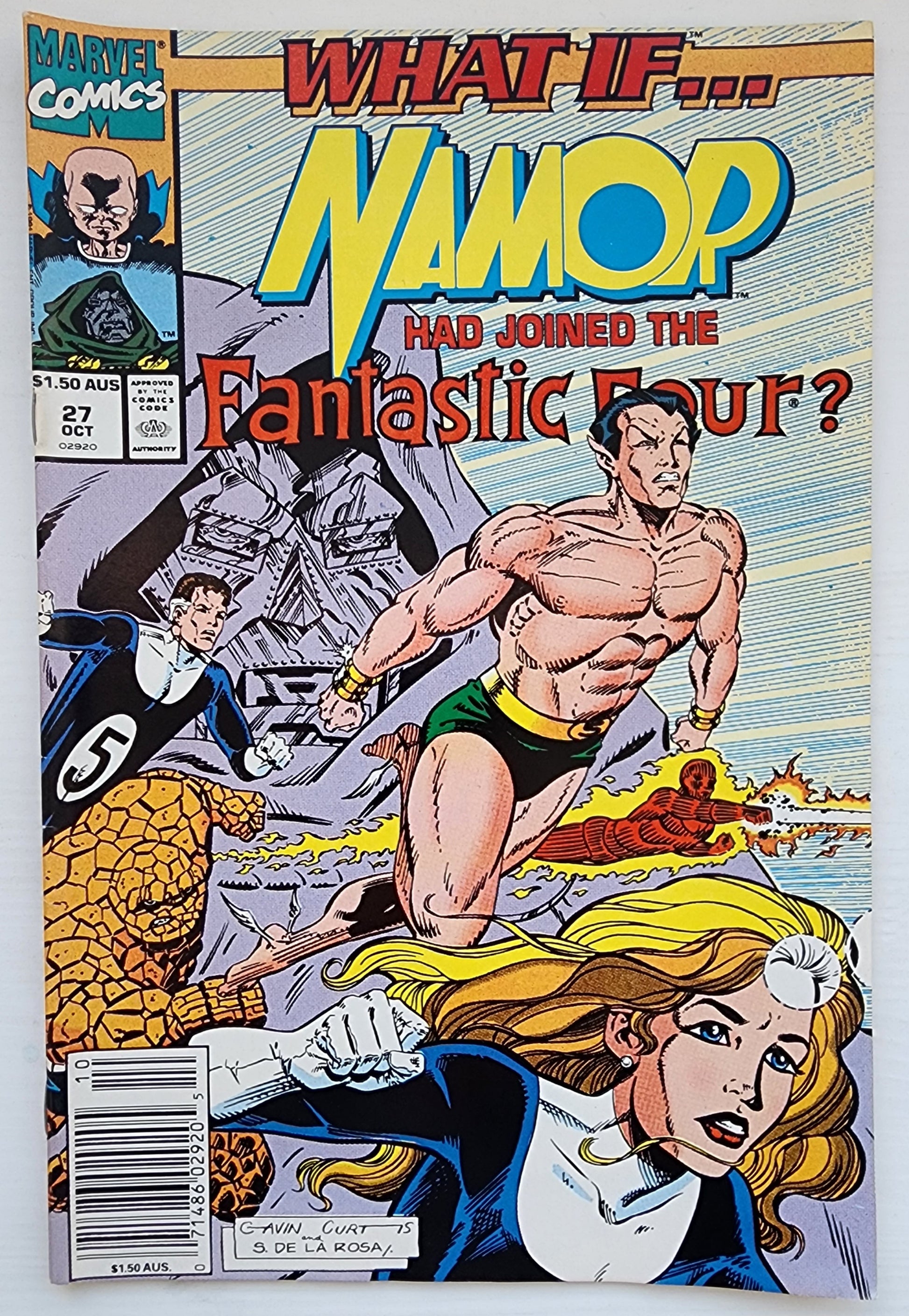 WHAT IF #27 NAMOR JOINED FANTASTIC FOUR NEWSSTAND 1991 What If MARVEL COMICS