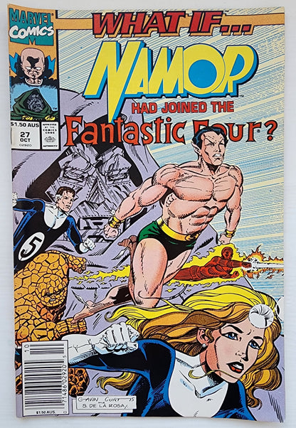 WHAT IF #27 NAMOR JOINED FANTASTIC FOUR NEWSSTAND 1991 What If MARVEL COMICS