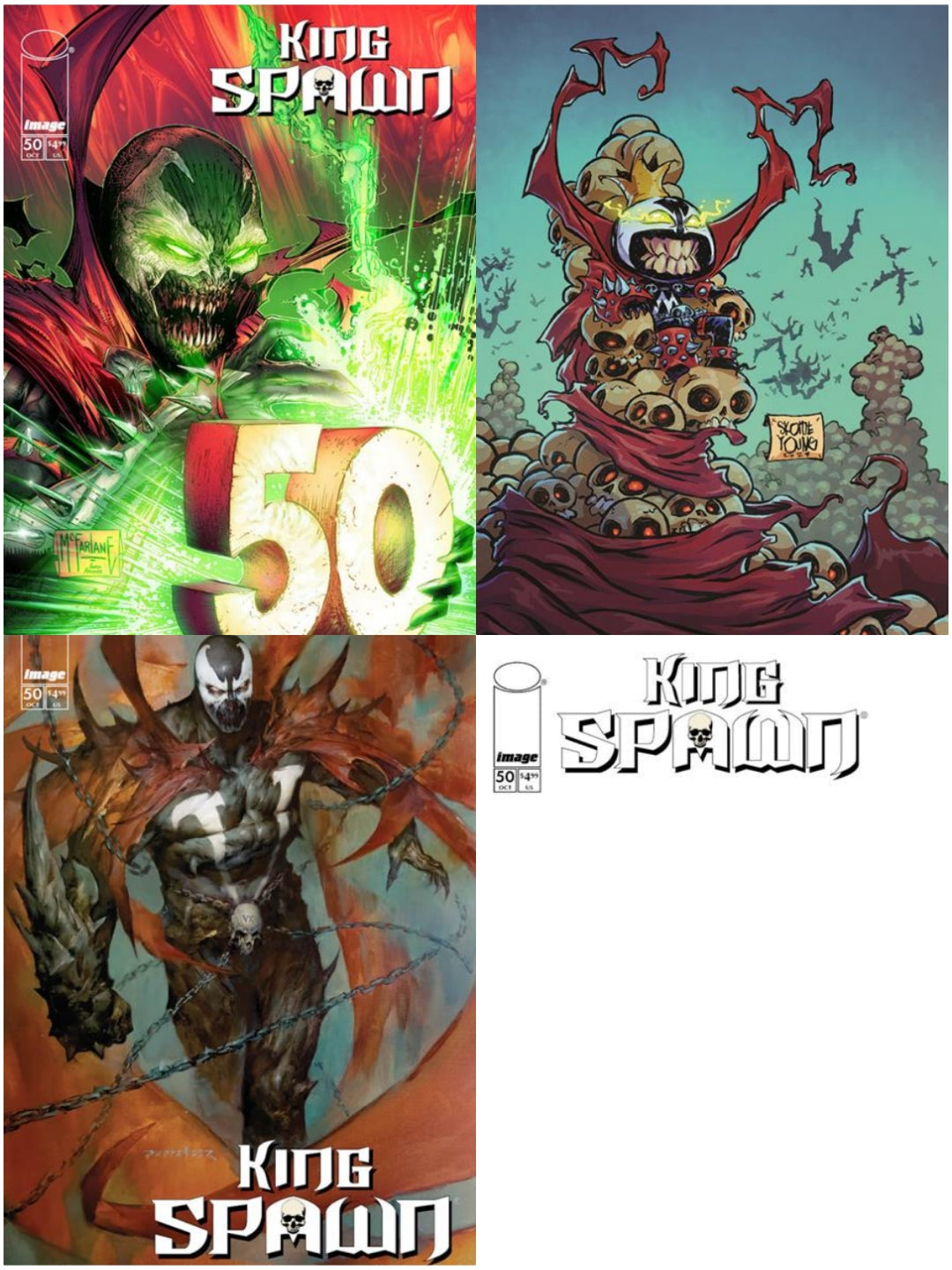 KING SPAWN #50 SET OF 4 2025 IMAGE COMICS