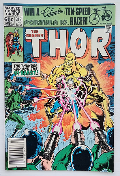 THOR #315 NEWSSTAND 1982 Thor MARVEL COMICS