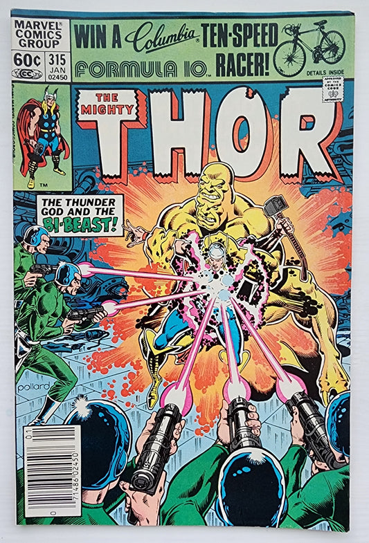 THOR #315 NEWSSTAND 1982 Thor MARVEL COMICS