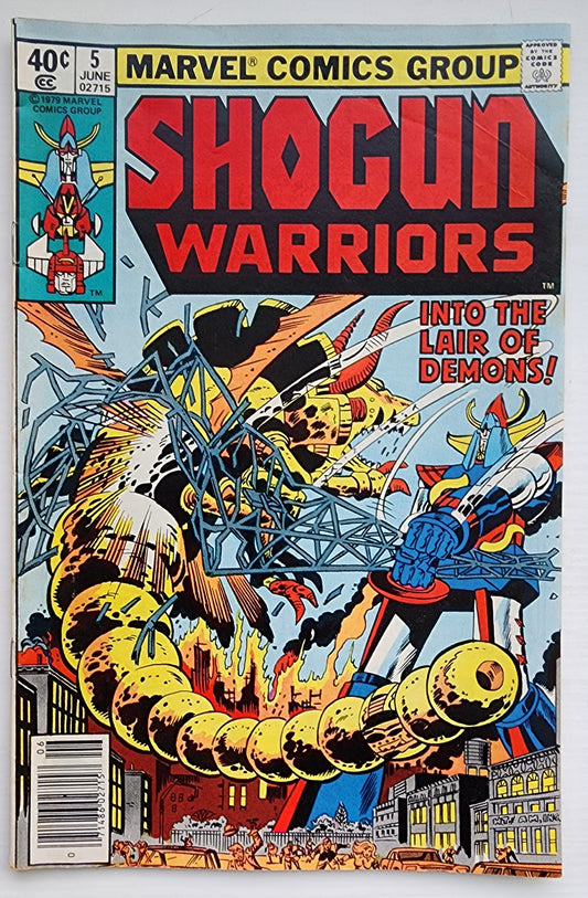SHOGUN WARRIORS #5 NEWSSTAND 1978 Shogun Warriors MARVEL COMICS